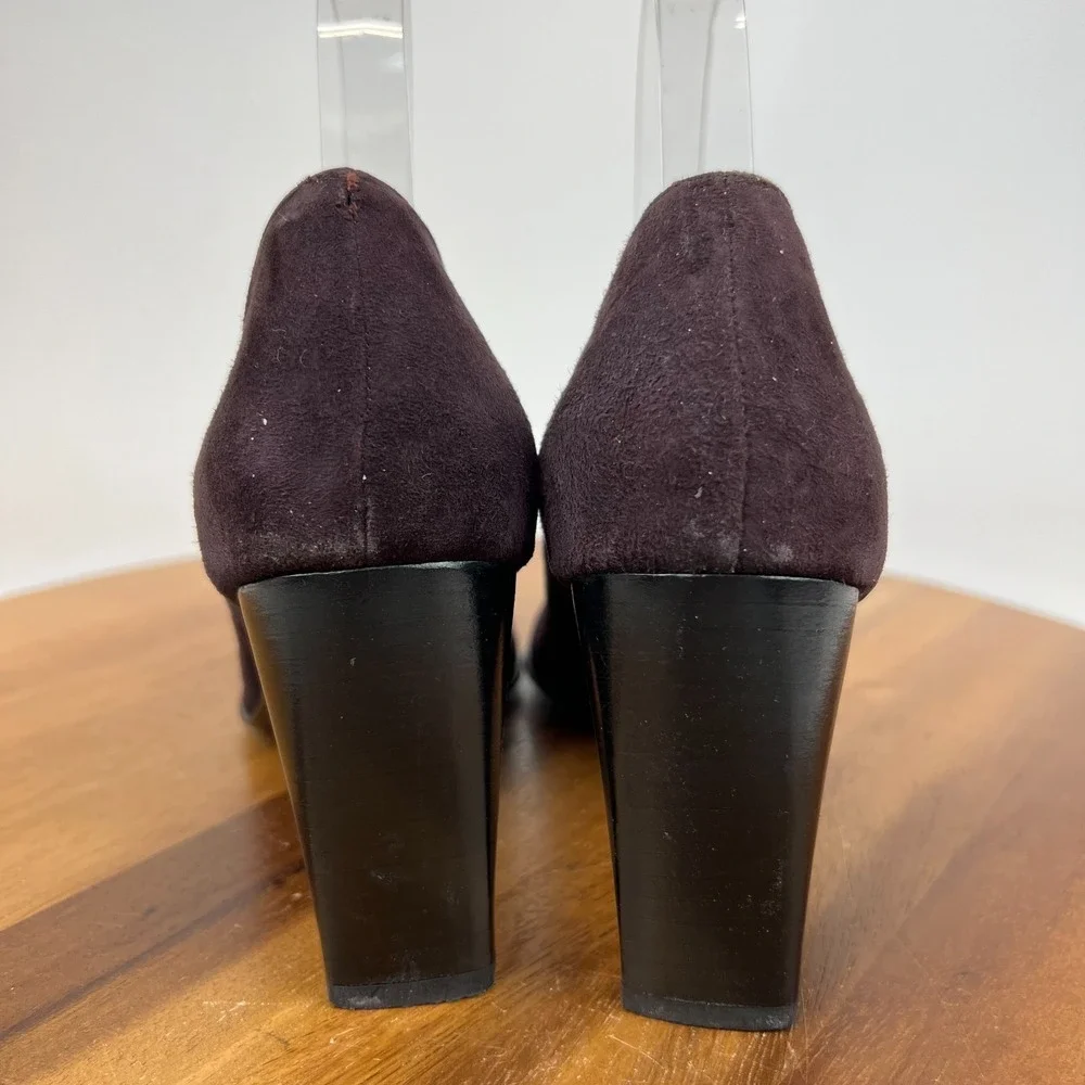 Womens Vintage Donald Piner‎ Purple Suede Pointed Toe Heels Pumps Size 6.5 M GUC